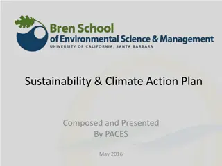 Sustainability & Climate Action Plan Presented by PACES May 2016