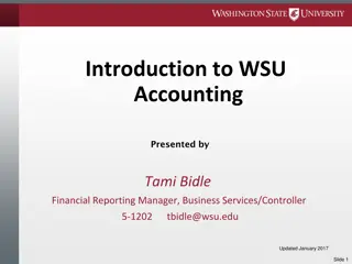 WSU Accounting Introduction by Tami Bidle