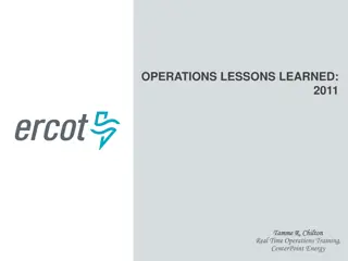 Lessons Learned from 2011 Southwest Cold Weather Event