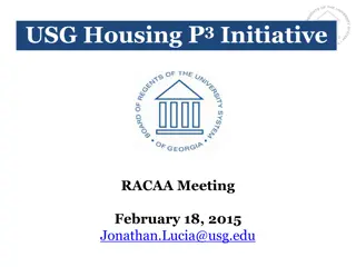 USG Housing P3 Initiative Overview