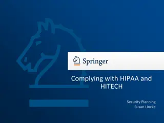 Essential HIPAA and HITECH Security Planning Insights