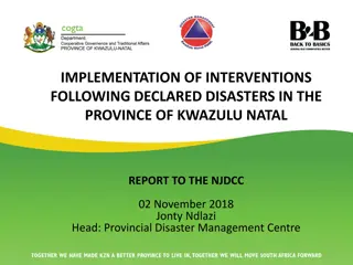 Implementing Interventions After Disasters in KZN Province
