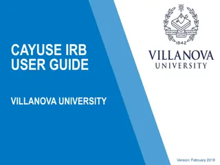 Managing Human Subjects Research with Cayuse IRB at Villanova University