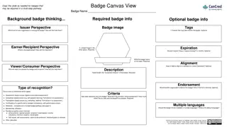 Designing a Comprehensive Badge System