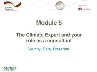The Climate Expert in Consulting Roles