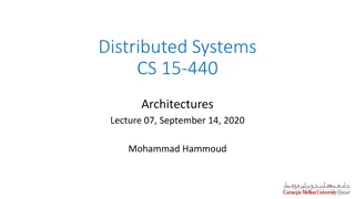 Architectures in Distributed Systems