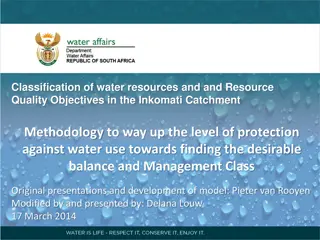 Balancing Water Resource Use and Protection in Inkomati Catchment
