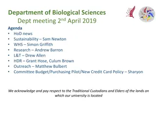 Insights from Department of Biological Sciences Meeting Agenda