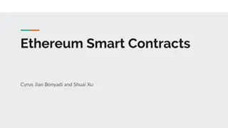 Ethereum: Smart Contracts and Blockchain Technology