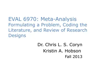 Meta-Analysis in Research: Problem Formulation and Literature Coding