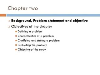Research Problems and Objectives