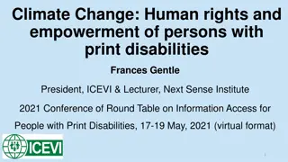 Climate Change Impact on Persons with Disabilities: Empowerment and Human Rights Perspectives