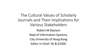 Cultural Values in Scholarly Journals: Insights from ISJ and EJISDC