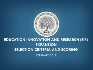 Education Innovation and Research Expansion Selection Criteria
