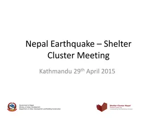 Nepal Earthquake Shelter Cluster Meeting Summary