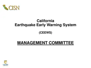 Implementing Organizational Structure for California Earthquake Early Warning System Management Committee