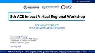 Advancing Postgraduate Education in Africa: ACE Impact Project Procurement Updates