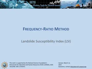 Frequency-Ratio Method for Landslide Susceptibility Index (LSI)