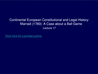 Italian Legal History: Marradi 1780 Case - Ball Game Decision