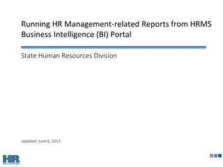 Running HR Management Reports from HRMS Business Intelligence Portal