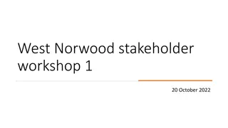 West Norwood Stakeholder Workshop Agenda and Parameters