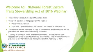 National Forest System Trails Stewardship Act 2016 Webinar Insights