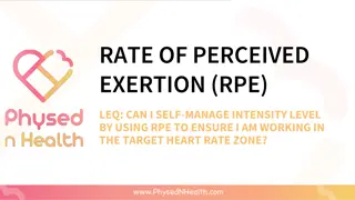 Rate of Perceived Exertion for Effective Exercise Management