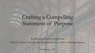 Crafting a Compelling Statement of Purpose: Honors & Explore Professional Tips