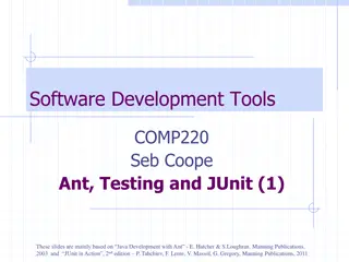 Java Development: Testing with JUnit and Ant