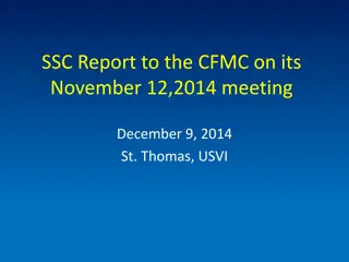 SSC Report on CFMC Meeting Nov 12, 2014 in St. Thomas, USVI