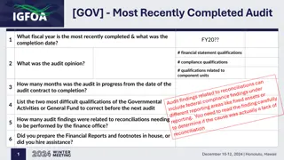 Recently Completed Government Audit Details
