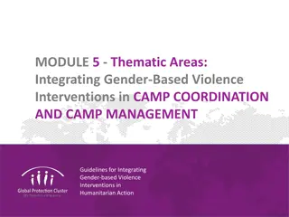 Integrating Gender-Based Violence Interventions in Humanitarian Action