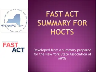 Fast Act and Federal Transportation Programs