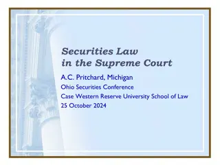 Supreme Court Securities Law Insights and Historical Perspectives