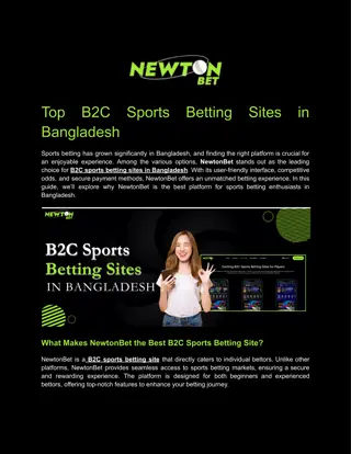 Top B2C Sports Betting Sites in Bangladesh