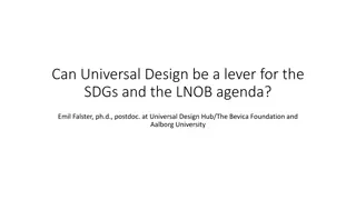 Leveraging Universal Design for Sustainable Development Goals