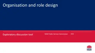 NSW Public Service Commission Organisation and Role Design Tool for Restructuring