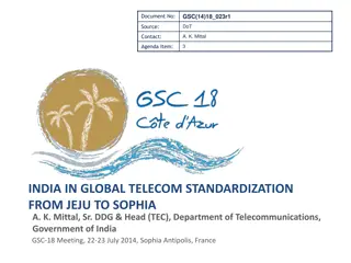 Global Telecom Standardization in India