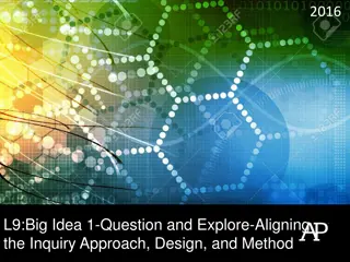 Aligning Inquiry Approach, Design, and Method
