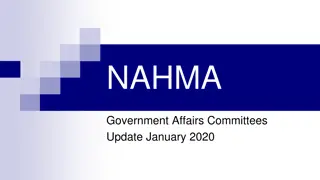 NAHMA Government Affairs Committees Update January 2020 Highlights