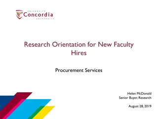Guidance on Procurement Process for New Faculty Hires at University