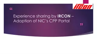 Experience Sharing: IRCON's Adoption of NIC's CPP Portal