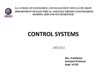 Introduction to Control Systems and Classification - K.S. School of Engineering and Management