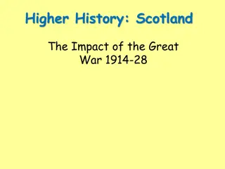 Impact of Great War on Scotland: Higher History Overview