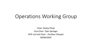 ERCOT Update: Operations Working Group and Texas Reliability Entity Reports