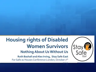 Housing Rights of Disabled Women Survivors - Stay Safe East Conference Insights