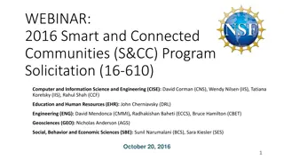 Smart and Connected Communities Program Solicitation