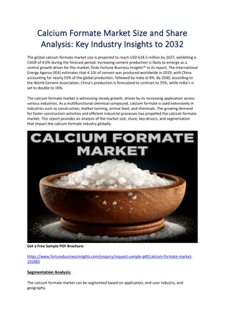 Global Calcium Formate Market Analysis and Forecast, 2032