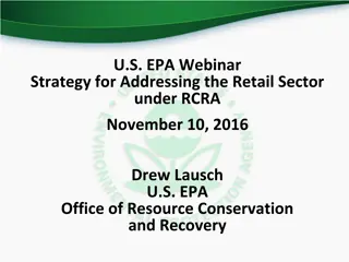 EPA Retail Sector Strategy under RCRA - November 10, 2016 Webinar Insights