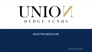 Union Capital Partners Investor Brochure - Hedge Fund Investment Opportunities